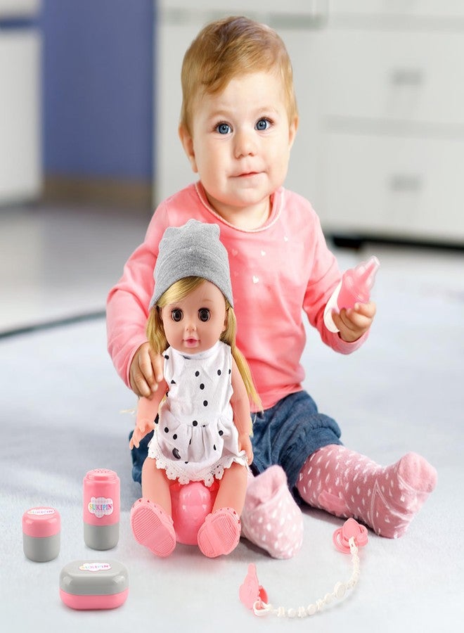 SUKIPIN Baby Doll Bath Set, Bathtub Baby Doll Playset for Todders, Valentines Day Gifts for 3 4 5 Year Old Girls, Easter Basket Stuffers for Toddlers Kids (Bathtub Set) - Image 5